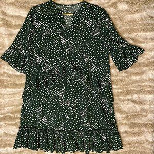 Amazon Green and White Polka Dot Dress